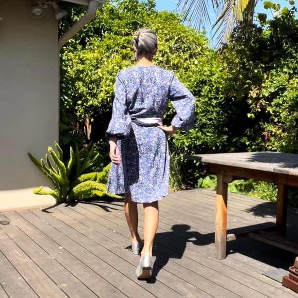 Blue flower midi dress - Picture 8 of 12